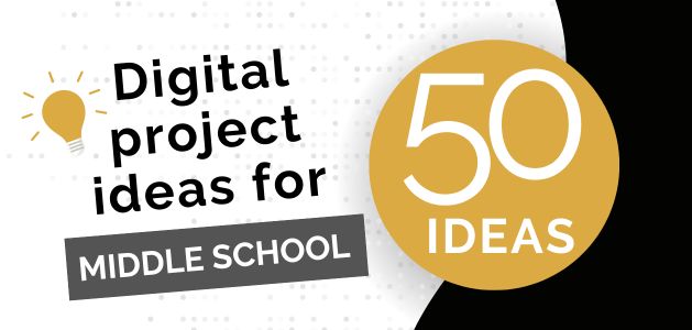 graphic image that states 50 ideas for sixth grade